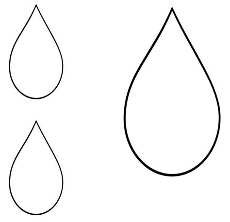 Printable Cut Out Raindrop Template
